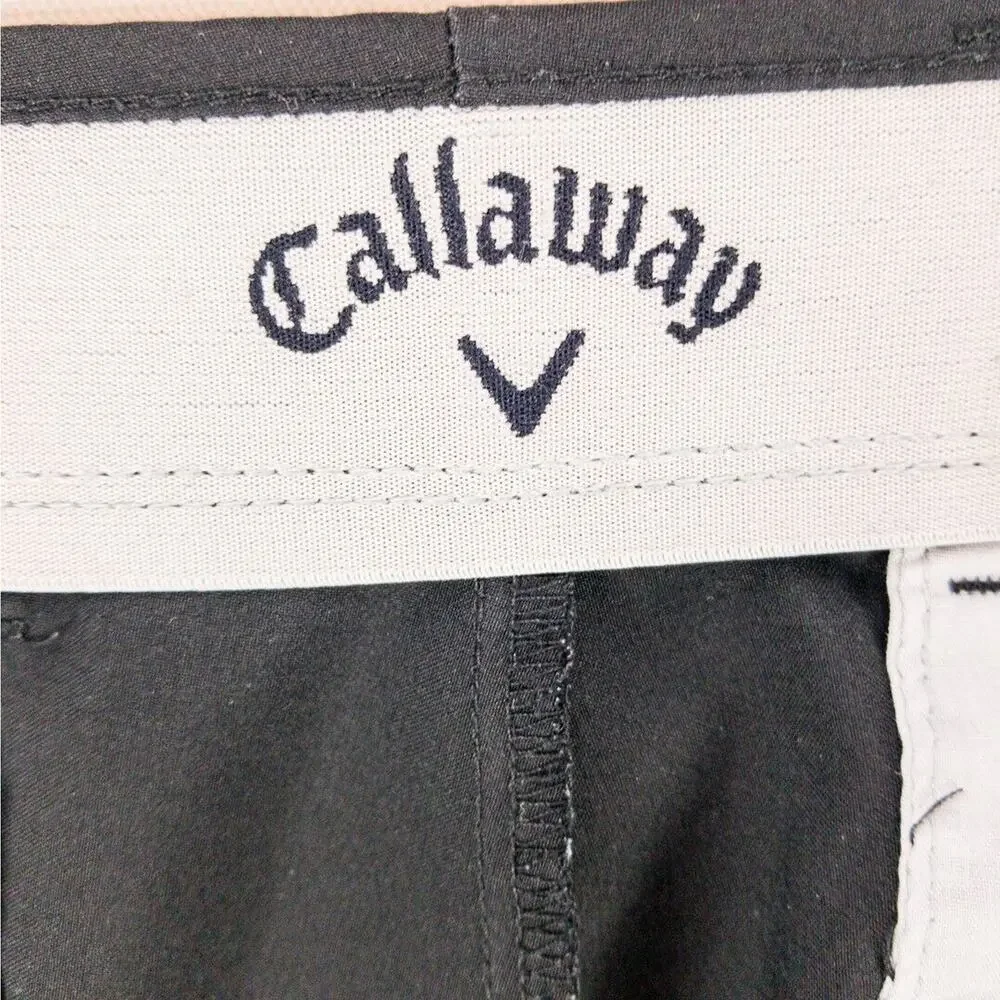 Callaway Golf Shorts Lot of 2 Mens 38x10 Flat Front Gray Black Stretch